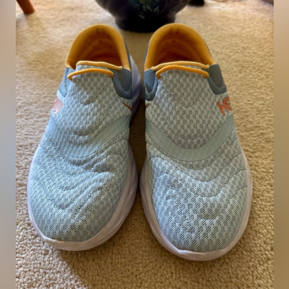 Hoka Women's Light Blue and Yellow Athletic Shoes